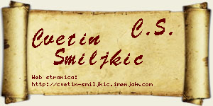 Cvetin Smiljkić vizit kartica